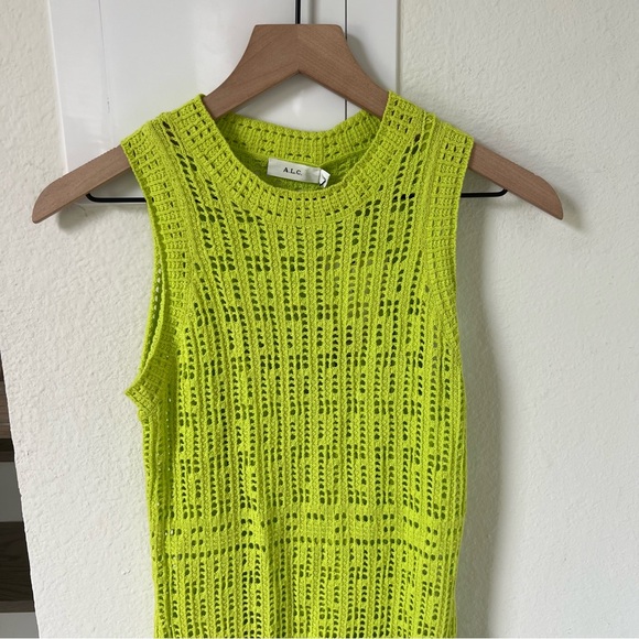 A.L.C. Monaghan Crochet Dress in Citronella - Picture 5 of 9